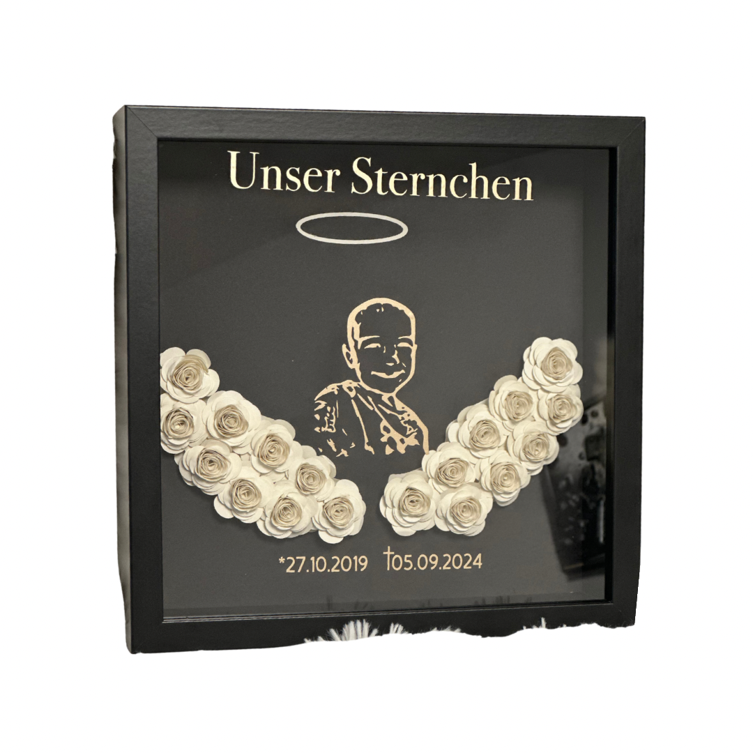 Engelsflügel Rahmen Rosen