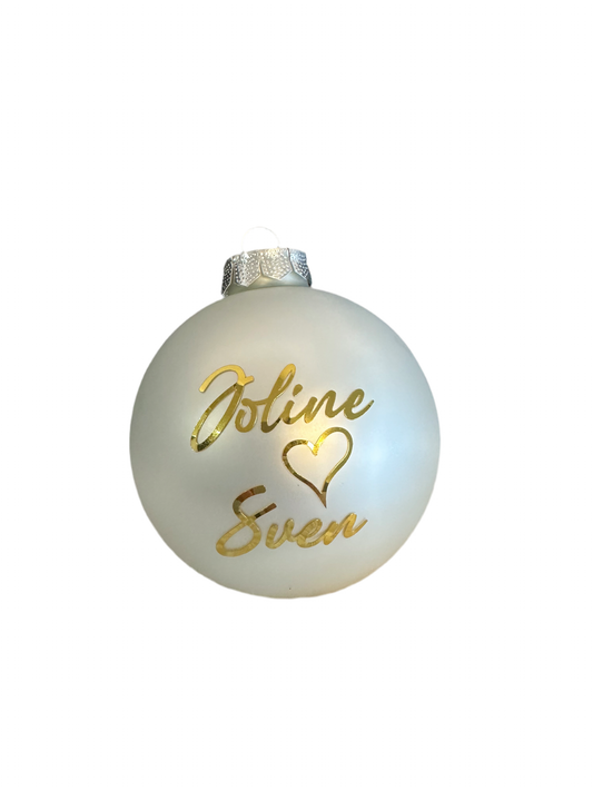 Weihnachtskugel 8cm personalisiert